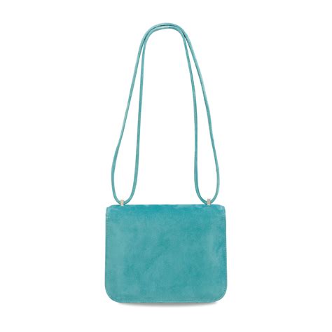 HERMES Veau Doblis Constance 18 Bleu Atoll 